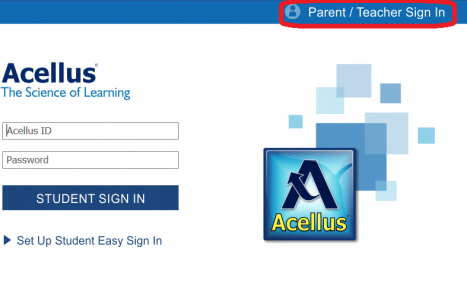 Signing in as a parent