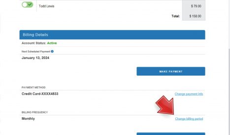 Changing your billing information