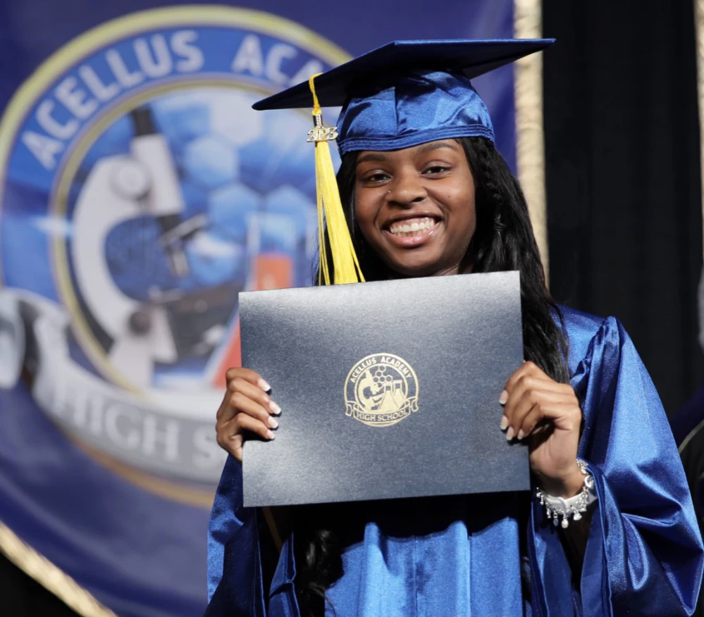 Acellus Academy Graduate Walking the Stage