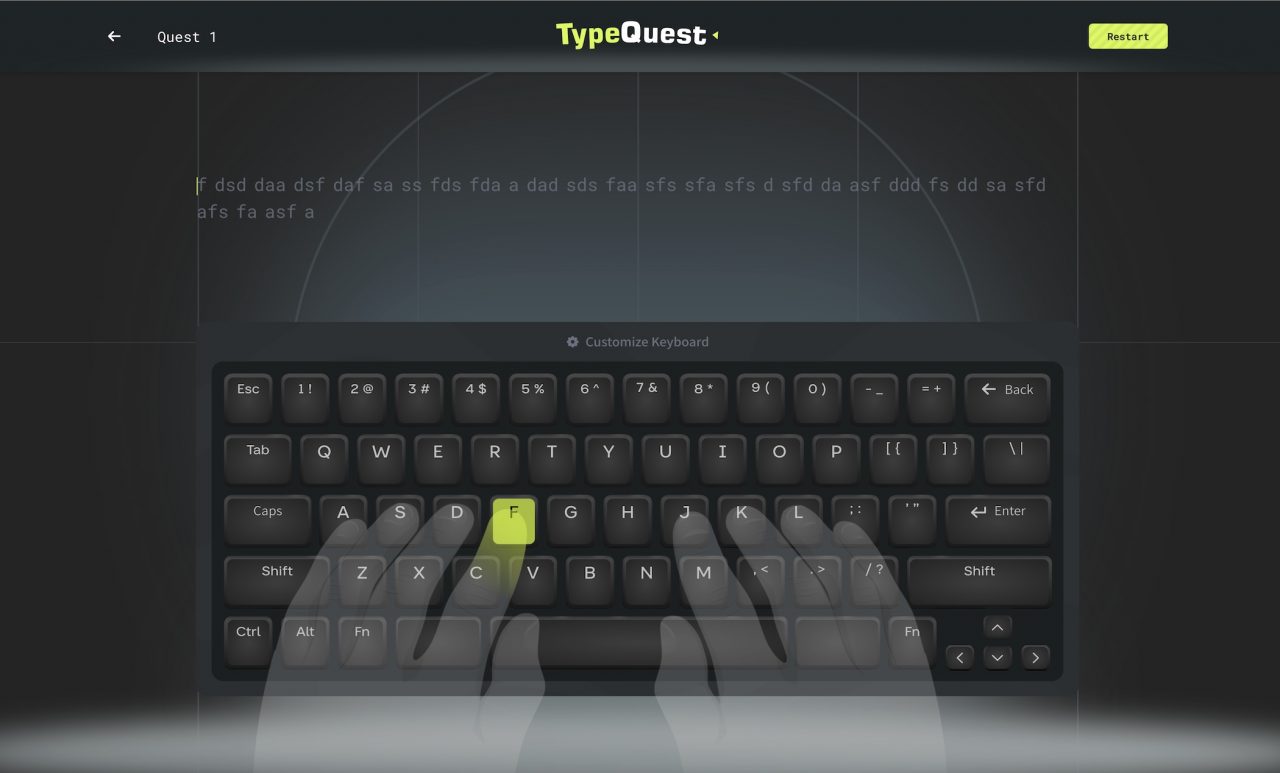 Typequick Adventure New Learning Activity – TypeQuest | Acellus Academy